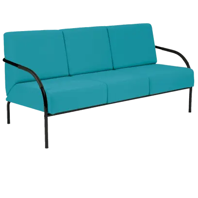 SPA 3 černý lak, koženka AN 078 - koženka tyrkysová